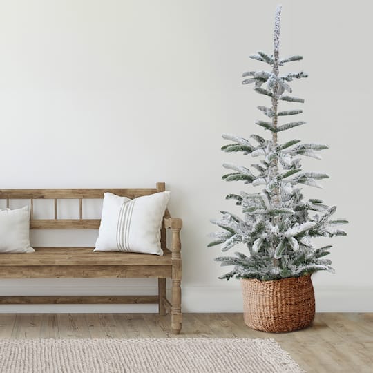 9ft. Unlit Real Touch™ Flocked Nordmann Fir Artificial Christmas Tree